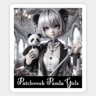 Patchwork Panda Girls Sticker